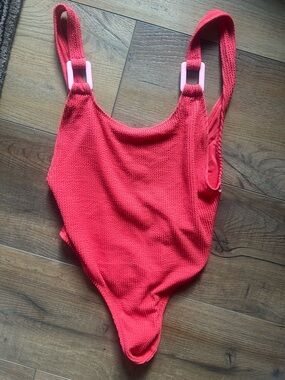 Aerie crinkle scoop neck cheeky One-Piece Swim- M